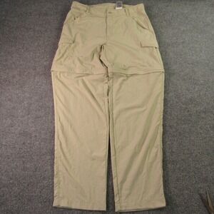 Columbia Pants Men Medium PFG Convertible Cargo Tan Nylon Ripstop Hiking Fishing